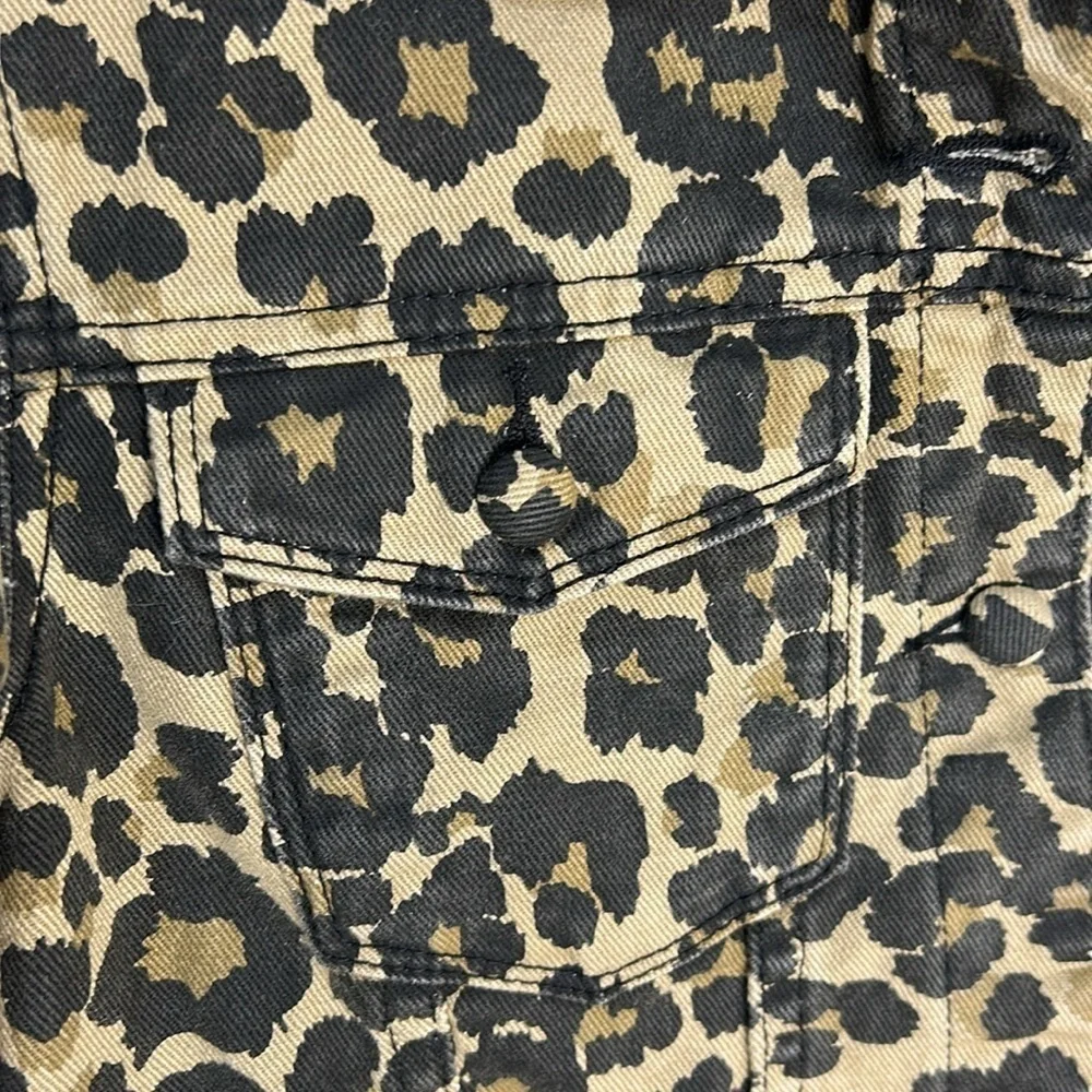 Scotch & Soda Maison Scotch Leopard Denim Jacket Size XS